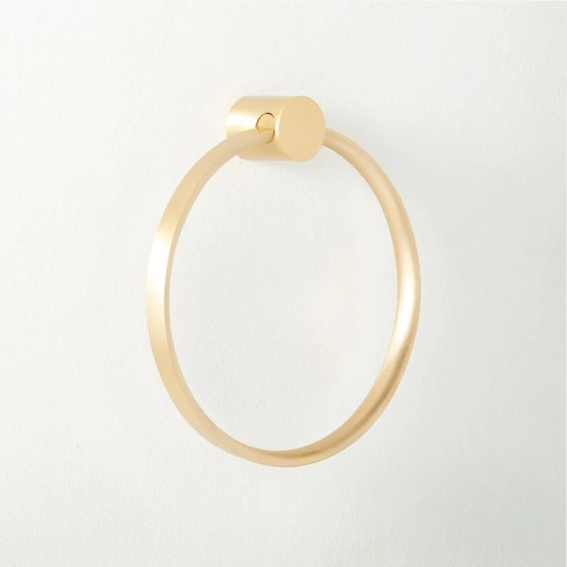 Damon Brushed Brass Towel Ring 3 Damon Brushed Brass Towel Ring