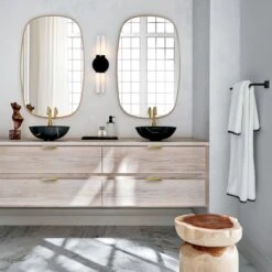 4" Damon Edge Brushed Brass Drawer Pull -Nesto Store DamonDrwrEdgeBrshdBrassAV2SHS21