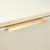 7" Damon Edge Brushed Brass Drawer Pull