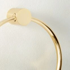 Damon Polished Brass Towel Ring -Nesto Store DamonPldBrsTowelRingAVSHF22