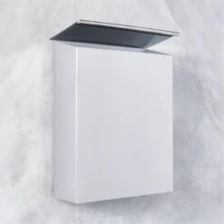 Damon Polished Stainless Vertical Mailbox -Nesto Store DamonVrtPldSSMailboxAV2SHF22