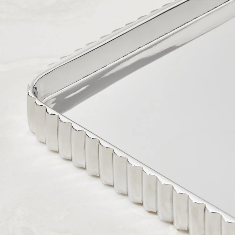 Danilo Pleated Stainless Steel Letter Tray 6 Danilo Pleated Stainless Steel Letter Tray - Image 4