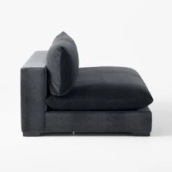 Deseo Charcoal Grey Performance Velvet Armless Loveseat -Nesto Store DeseoChcVltArmlessLvstSDSSF23