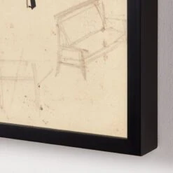 'Design For A Chair I' Framed Reproduction By Carel Adolph Lion Cachet 18''x22'' -Nesto Store DesignForAChairI18x22inAV2SHF22