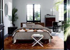 Estela Black And White Organic Cotton Duvet Cover And Shams 12 Estela Black And White Organic Cotton Duvet Cover And Shams -Nesto Store DondraQueenBedJL18