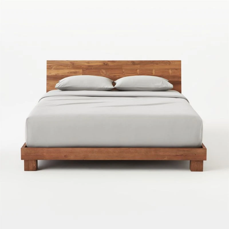 Dondra Teak Wood Queen Bed 4 Dondra Teak Wood Queen Bed - Image 2