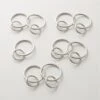 Polished Nickel Curtain Rings Set Of 9 -Nesto Store DraperyRingsPlshdNickelS9AVSHF21
