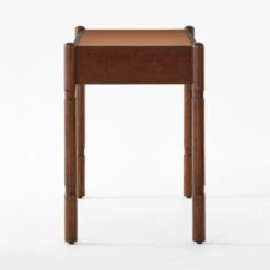 Dreher Brown Leather Desk With Drawer -Nesto Store DreherWoodDeskSDSSS22