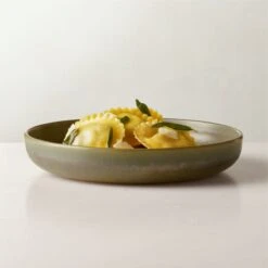 Drift Green Pasta Bowl With Reactive Glaze -Nesto Store DriftRctGrnPastaBowlROS22