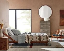 Drommen Acacia Wood Platform Queen Bed -Nesto Store DrommenAcaciaWoodJN20