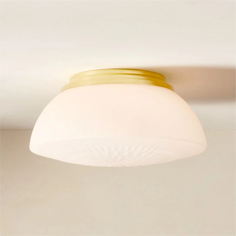 Dufrene Polished Brass Flush Mount Light 4 Dufrene Polished Brass Flush Mount Light - Image 2