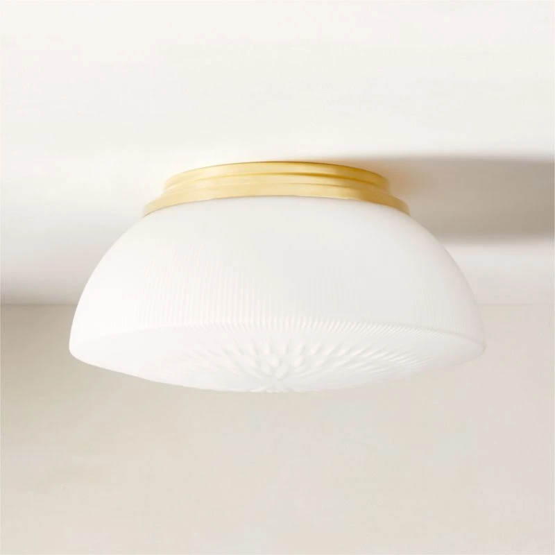 Dufrene Polished Brass Flush Mount Light 3 Dufrene Polished Brass Flush Mount Light