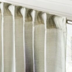 Elysium Green Dupioni Silk Window Curtain Panel 48"x84'' -Nesto Store ElysiumGrnCrtn96PanelAV3SHF23