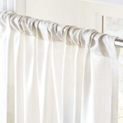 Elysium Neutral Dupioni Silk Curtain Panel 48"x84" -Nesto Store ElysiumNtDpSk96inCrtnPnlAV2SHS22