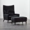 Embassy Black Lounge Chair 314 And Ottoman 310 Set -Nesto Store EmbassyBlackLoungeChairAVSHF21