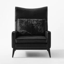 Embassy Black Lounge Chair 314 And Ottoman 310 Set -Nesto Store EmbassyBlackLoungeChairSOSSF21