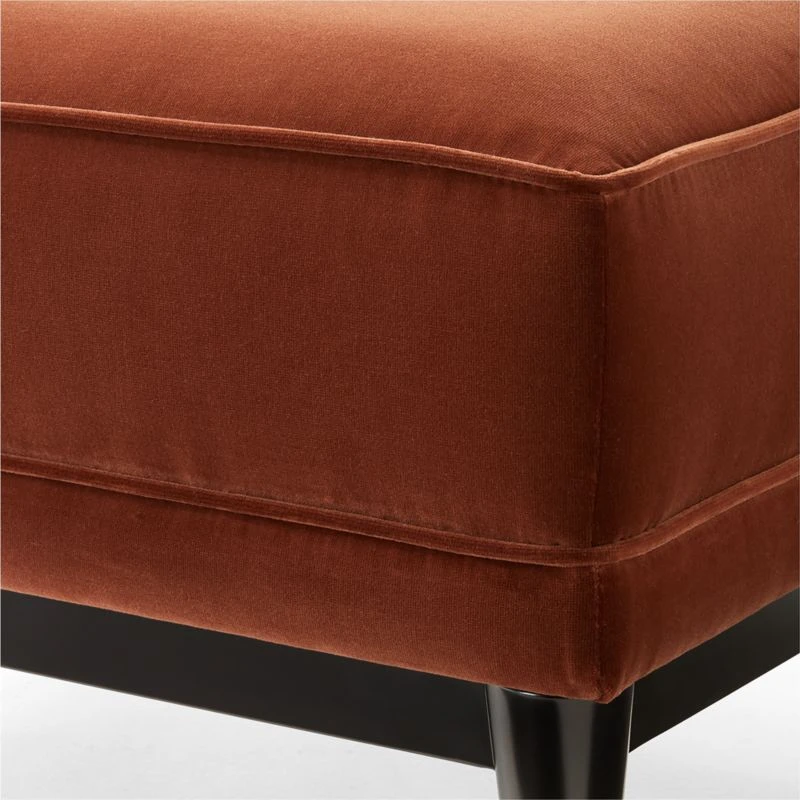 Embassy Bronze Brown Velvet Ottoman Model 310 8 Embassy Bronze Brown Velvet Ottoman Model 310 - Image 6
