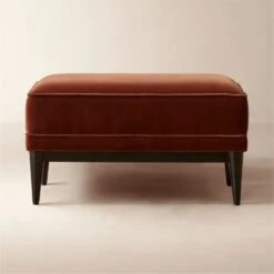 Embassy Bronze Brown Velvet Ottoman Model 310