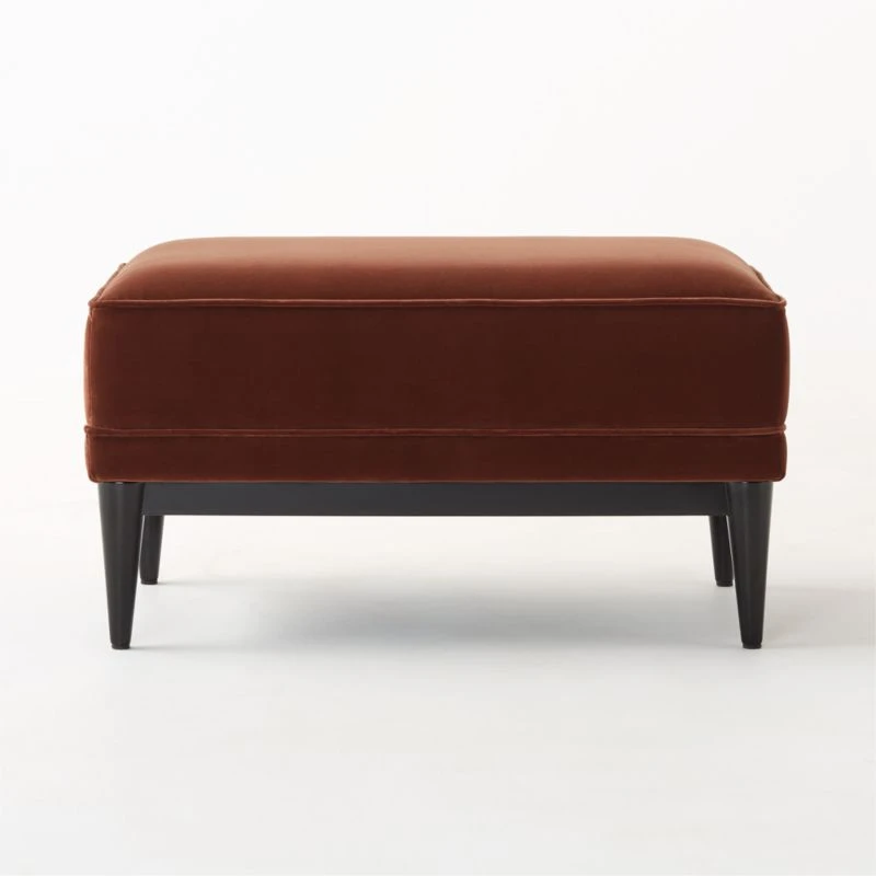 Embassy Bronze Brown Velvet Ottoman Model 310 5 Embassy Bronze Brown Velvet Ottoman Model 310 - Image 3