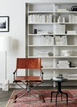 Stairway White Wall-Mounted Bookcase - 96" Height -Nesto Store EmbassyDirectorsChairJN20