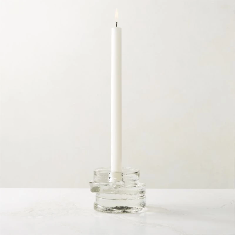 Emitt Cast Glass Taper Candle Holder Small 5 Emitt Cast Glass Taper Candle Holder Small - Image 3