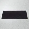 En Pointe Organic Cotton Black Bath Runner Rug 24"x60"