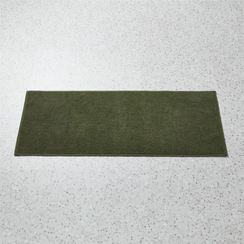 En Pointe Organic Cotton Green Bath Runner Rug 24"x60" 3 En Pointe Organic Cotton Green Bath Runner Rug 24"x60"