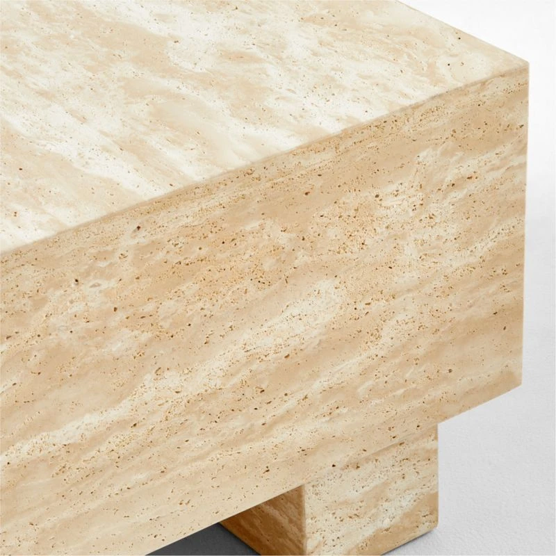 Enyo Square Travertine Side Table 7 Enyo Square Travertine Side Table - Image 5