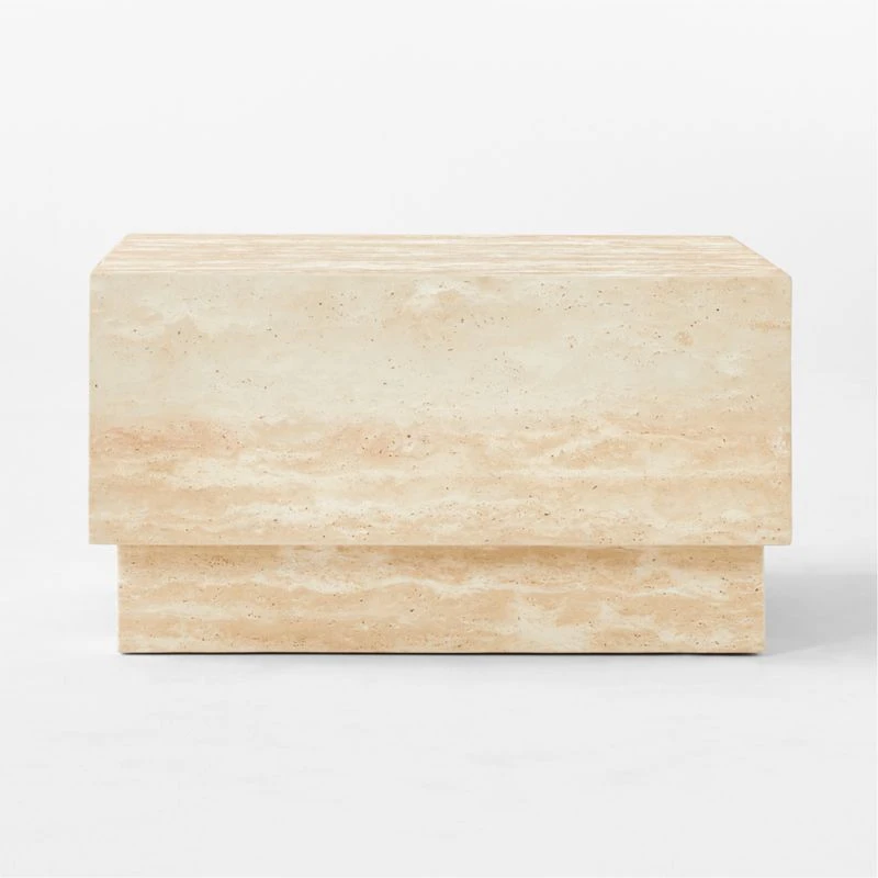 Enyo Square Travertine Side Table 6 Enyo Square Travertine Side Table - Image 4