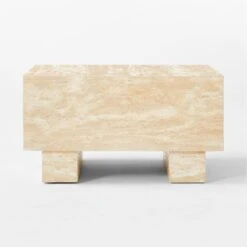 Enyo Square Travertine Side Table 8 Enyo Square Travertine Side Table -Nesto Store EnyoTrvrtnSideTableSOSSS23