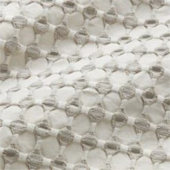 Estela Grey And White Organic Cotton Duvet Cover And Shams -Nesto Store EstelaGreyFQDuvetROF19