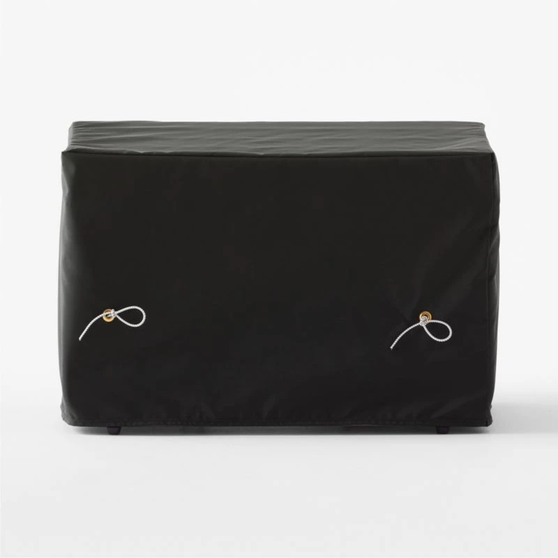 Estela Herringbone Outdoor Ottoman Cover 3 Estela Herringbone Outdoor Ottoman Cover