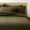 EUROPEAN FLAX™-Certified Linen Forest Green Duvet Cover And Shams -Nesto Store EuroFlxLnFrstGrnFQDvtCvrSHF22