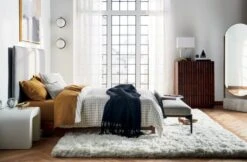 Estela Grey And White Organic Cotton Duvet Cover And Shams -Nesto Store FacadeTallGreyHeadboardQueenJL19