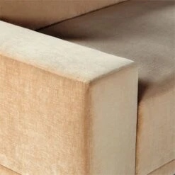 Faible 4-Piece Wheat Performance Velvet Sectional Sofa With Left Arm -Nesto Store FaibleWhtVlvtLA6PcSectAVSSS23