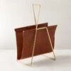 Fallon Leather Magazine Rack 2 Fallon Leather Magazine Rack -Nesto Store FallonLthrMagazineRackSHS22