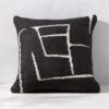 Faro Black And White Outdoor Throw Pillow 20'' -Nesto Store FaroBlkNWhtODPillow20x20SHS23