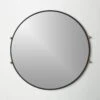 Farren Black Round Wall Mirror 30" 1 Farren Black Round Wall Mirror 30" -Nesto Store FarrenMttBlkMirror30inSHF22