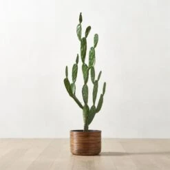 Faux Potted Cactus Plant 4'9'' 6 Faux Potted Cactus Plant 4'9'' -Nesto Store FauxPottedCactus4p9inROS23