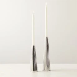 Filla Polished Cast Aluminum Taper Candle Holder Small -Nesto Store FillaTaperHolderGroupAVFHF22