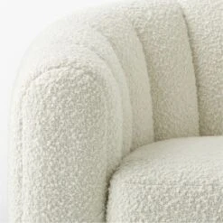 Fitz Channeled White Boucle Swivel Chair -Nesto Store FitzCreamBclSwivelChrAVSSS23
