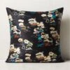 Floating Floral Silk Throw Pillow With Down Alternative Insert 23'' -Nesto Store FloatingFloralPillow23inSHS23