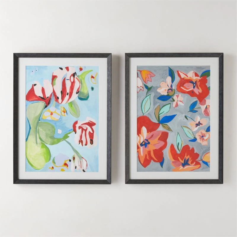 'La Courtine Floral' Framed Giclee Art Print 18"x24" 6 'La Courtine Floral' Framed Giclee Art Print 18"x24" - Image 4