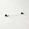 Flynn Crystal And Black Towel Bar 18" -Nesto Store FlynnCrystBlkNClrTwlBr18SHS23