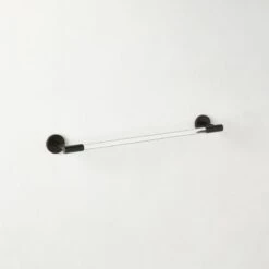 Flynn Crystal And Black Towel Bar 18"