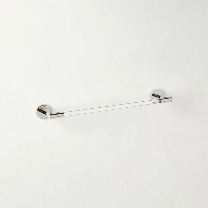 Flynn Crystal And Polished Nickel Towel Bar 18" 3 Flynn Crystal And Polished Nickel Towel Bar 18"