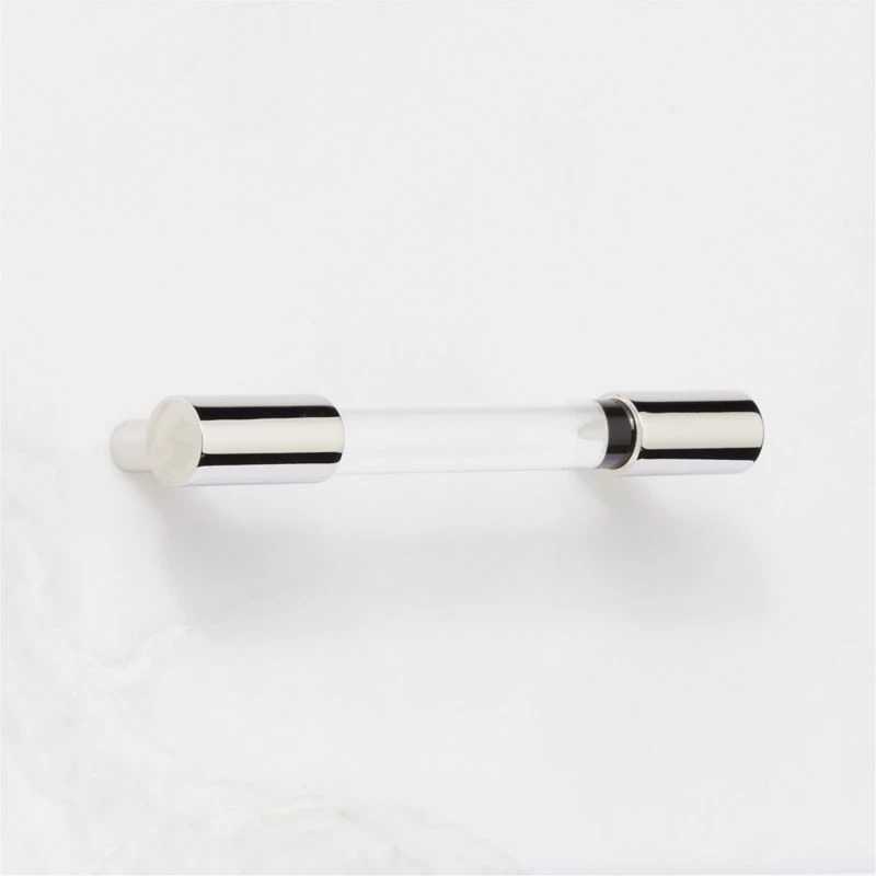 Flynn Polished Nickel And Crystal Handle 4" 5 Flynn Polished Nickel And Crystal Handle 4" - Image 3