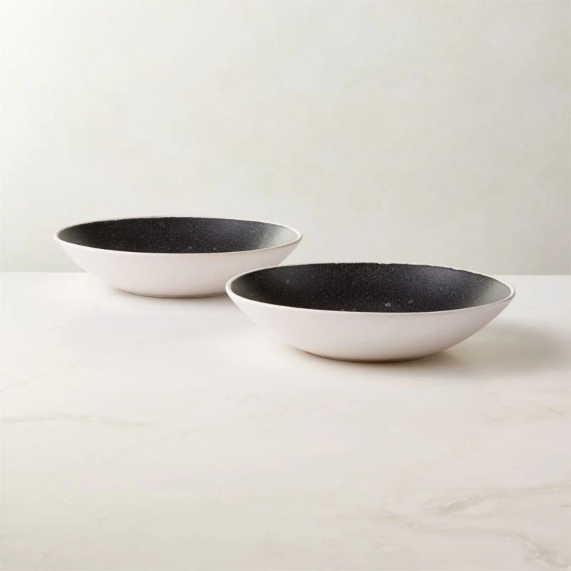 Fynn Black And White Pasta Bowl With Reactive Glaze 5 Fynn Black And White Pasta Bowl With Reactive Glaze - Image 3