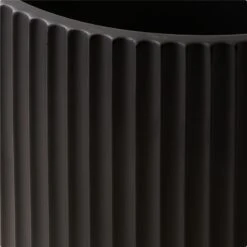 Fold Black Cement Indoor Planter With Tray Large -Nesto Store FoldBlkLrgCmntPlntrWTrayAV2SHS22