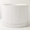 Fold White Cement Indoor Planter With Tray XL -Nesto Store FoldWtXLCmntPlanterWTraySHF22